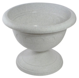 Вазон для цветов пластиковый Колывань низкий с подставкой 3,4л d-26см мраморный Martika С145М