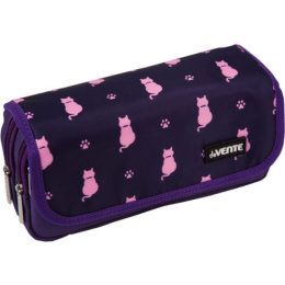 Пенал Devente прямоугольный Limited Edition Cats, 2 отделения, на молнии 7029306