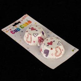 Формы для выпечки бумажные набор  48шт. для кексов, маффинов, на блистере 2260-7/524219