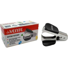 Антистеплер Devente, для скоб №10, 24/6, 26/6, с фиксатором, черный 4140400