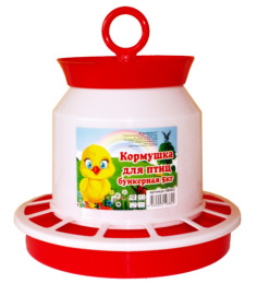 Кормушка для домашней птицы пластиковая  5л бункерная, в ассортименте Ар-Пласт 08002