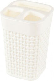 Подставка для зубных щеток пластиковая Oslo молочный туман Plast Team PT1344МЛ