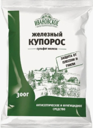 Железный купорос 300г Fe 57% для защиты от болезней растений Фермерское Хозяйство Ивановское