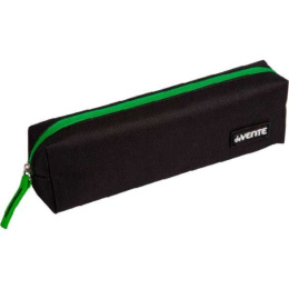 Пенал Devente прямоугольный Black, на молнии, черный с салатовым 7029323