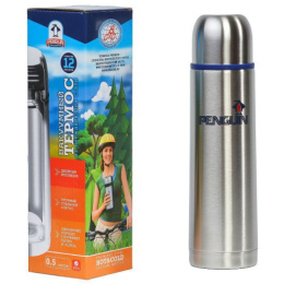 Термос  0,50л нержавеющая колба узкое горло с глухой пробкой Penguin BK-48
