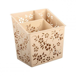 Сушилка для столовых приборов пластиковая 3 секции, бежевый Альтернатива М6343