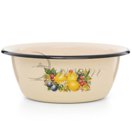 Миска эмалированная 1,5л с декором Изобилие Эстет ЭТ-72956