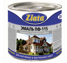 Эмаль ПФ-115 ГОСТ бирюзовая  1,8кг Zlata