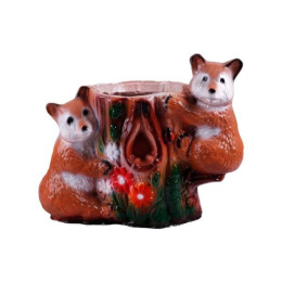 Зоокашпо декоративное гипсовое Два медведя 30х24см ГусьДекорЛюкс 5КП42