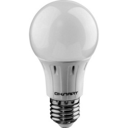 Лампа светодиодная 10Вт (эквивалент  75Вт) 230В E27 4000К белый (дневной) свет груша Онлайт OLL-A60-10-230-4K-E27