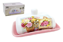 Масленка керамическая (доломит) прямоугольная Акварель, в п/у Lavenir HC600-P01