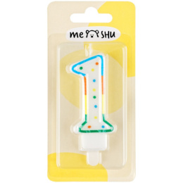 Свеча-цифра 1 Meshu MS_32377